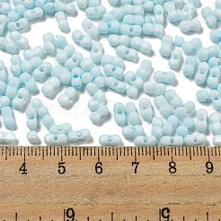 Perles de rocaille en verre dépoli opaque couleur macaron&nbsp;X1-SEED-K009-12B-11