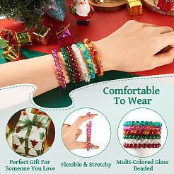 6шт стеклянные бусины для браслетов&nbsp;BJEW-TAC0028