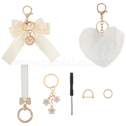 4 стиль плюшевый брелок в форме сердца из полиэстера и эмали&nbsp;KEYC-BBC0001-11B