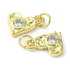 Porte micro ouvrent pendentifs zircone cubique en laiton de placage&nbsp;KK-K332-08G