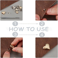 160 комплект из 8-х видов гвоздей с заклепками в форме сердца FIND-WR0011-67