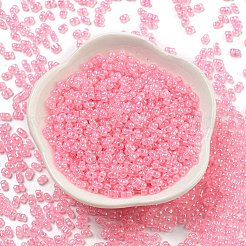 セイロンガラスシードビーズ  ピーナッツ  パールピンク  4~4.5x2~2.5x2~2.5mm  穴：0.8~0.9mm  約10000個/ポンド&nbsp;SEED-K009-02B-40