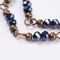 Ручной цепи стекло бисером AJEW-JB00320