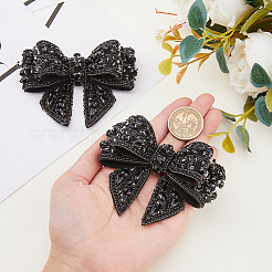 Decoraciones de zapatos con lazo de poliéster&nbsp;FIND-WH0126-445