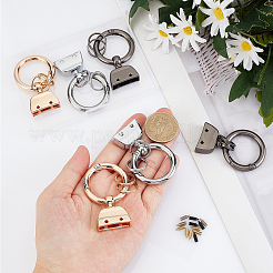 6セット3色の合金キーホルダー留め具  DIYキーホルダー作り用品  鉄ねじ付き  ミックスカラー  54mm  2セット/カラー&nbsp;DIY-CA0004-49