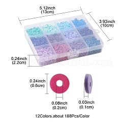 2256шт 12 цвета бусины из полимерной глины ручной работы CLAY-FS0001-35