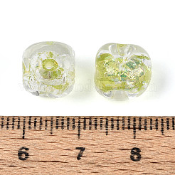 Нити из фольгированных бусин лэмпворк ручной работы FOIL-T008-04H