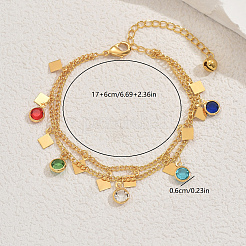 Латунные многорядные браслеты с цепочкой панциря YZ2574