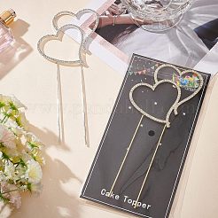 2 Stück 2 Farben Legierung Strass Einlegekarte&nbsp;AJEW-FG0001-72