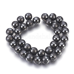 Electroplate non magnetici ematite sintetico fili di perline&nbsp;G-F585-A-12mm