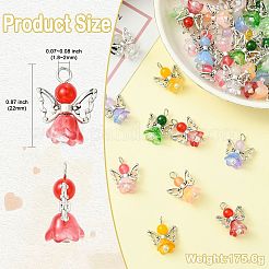 60 шт. 10-х цветные градиентные стеклянные подвески&nbsp;PALLOY-CJ00061