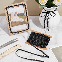 12 ярд металлизированной волнистой кружевной ленты&nbsp;OCOR-WH0101-96A-S