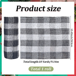 Полиэстеровая декоративная сетчатая лента для елок&nbsp;SIL-WH20025-050B