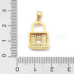 Латунные микропаве прозрачные подвески с фианитом&nbsp;KK-A221-10G