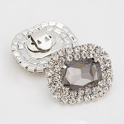 Украшения для обуви из сплава со стразами&nbsp;FIND-WH0126-417E