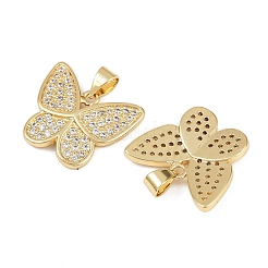 Латунные микропаве прозрачные подвески с фианитом&nbsp;KK-C109-01G