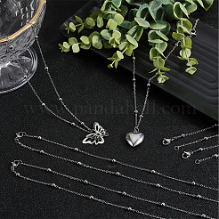 12 Stück Halsketten-Set mit Satellitenkette aus 304 Edelstahl&nbsp;NJEW-SC0001-14A