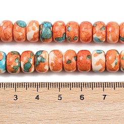 Нити окрашенных синтетических бусин из речного камня&nbsp;G-Z105-C01-01F