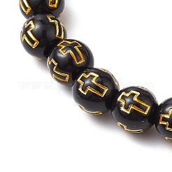 2 pz 2 colori perline acriliche braccialetti elastici&nbsp;BJEW-JB110106
