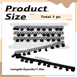 2 ярд полиэстеровой кружевной отделки с кисточками&nbsp;OCOR-LP0003-07