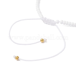 Стеклянные бусины плетеные браслеты из бисера BJEW-MZ00211