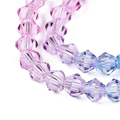 Perles de verre en fil de peinture cuite à dégradé de couleurs&nbsp;LS-DGLA-A039-T6mm-A06
