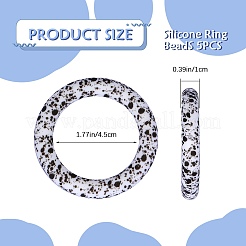 5 шт. кольцо из пищевого экологически чистого силикона фокусные бусины JX894O