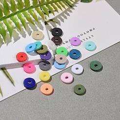 240гр 24-хцветные бусины из полимерной глины ручной работы CLAY-JP0001-07-8mm