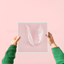 Buste rettangolari in carta kraft per imballaggio con manici in nastro di poliestere&nbsp;CARB-WH0816-001
