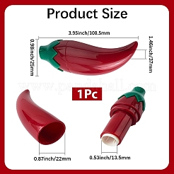 Пластиковый футляр для хранения игл в форме перца чили AJEW-WH20077-007