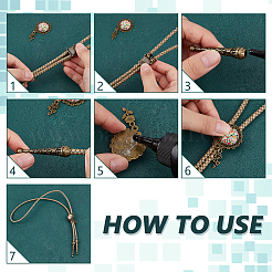 4шт. набор для изготовления галстуков-боло 2 цветов DIY-PH0022-02