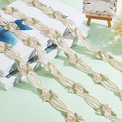 Отделка кружевом из полиэстера длиной 10 ярд OCOR-AR0001-34