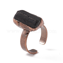 Открытое кольцо-манжета с драгоценными камнями неправильной формы RJEW-I082-01R