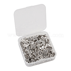 Сплавочные овальные бусины тибетского стиля  TIBEB-TA0001-16AS