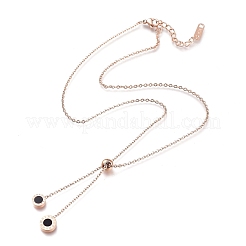 Collares de lazo ajustables de acero inoxidable 304&nbsp;NJEW-I240-12