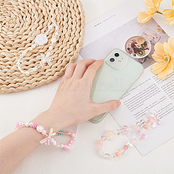 3 шт. 3 стиля ремешок для мобильного телефона с бусинами из смолы&nbsp;AJEW-AN0007-50