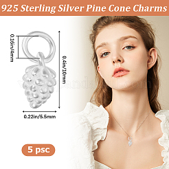 5 шт. 925 подвески из стерлингового серебра&nbsp;STER-BBC0002-23