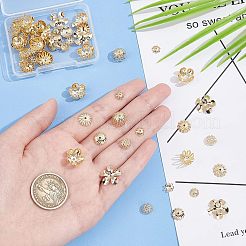 80 шт. 8 стильных колпачка для бусин из нержавеющей стали 304 STAS-UN0038-81