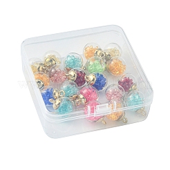 20шт прозрачные стеклянные подвески для бутылок GLAA-FS0001-40