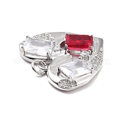 Экологически чистый кубический цирконий из латуни со стеклянными подвесками&nbsp;KK-K268-08