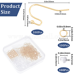 100 шт. крючки для сережек из нержавеющей стали 304 DIY-SP0001-03