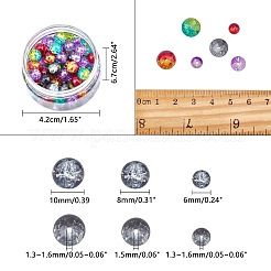 Окрашенного распылением треск стеклянные бусы нити CCG-NB0001-02