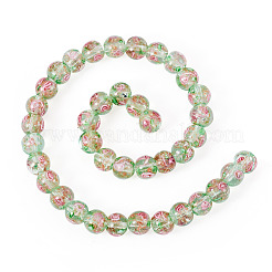 1 нить бусины ручной работы из песочного золота в технике лэмпворк&nbsp;LAMP-TA0002-09F