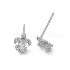 Boucles d'oreilles à tige en laiton&nbsp;EJEW-Q014-15P