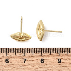 Латунные серьги-гвоздики для губ&nbsp;EJEW-F395-02G