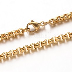 Ожерелья из нержавеющей стали 304 с коробчатой цепочкой NJEW-M124-08