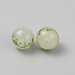 Handgedrehten lampwork runde Perlen&nbsp;LAMP-TAC0007-03A