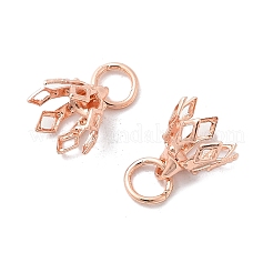 Латунная филигранная крышка для бусин KK-L102-27RG