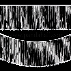 1 ярд полиэстеровой кружевной ленты с кисточкой из стеклянных бусин&nbsp;OCOR-NB0002-13C