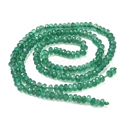 Gefärbte und erhitzte Stränge aus natürlichen grünen Onyx-Achatperlen&nbsp;GG-CBA2E9C-B01-01